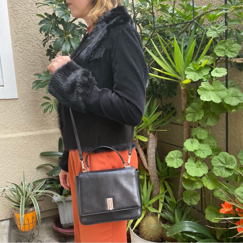 Vintage 90’s black/silver Gucci mini bag with removable shoulder strap